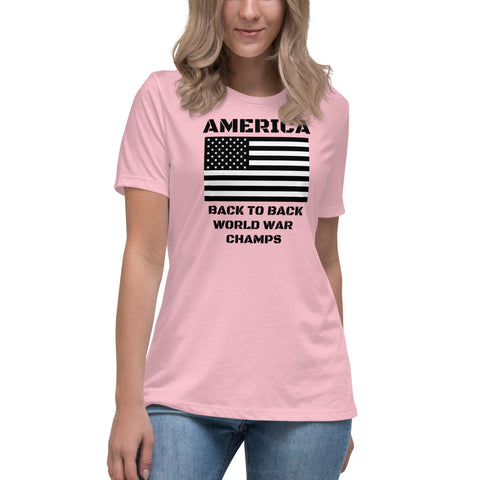 America Back to Back  World War Champs Women's Relaxed T-Shirt